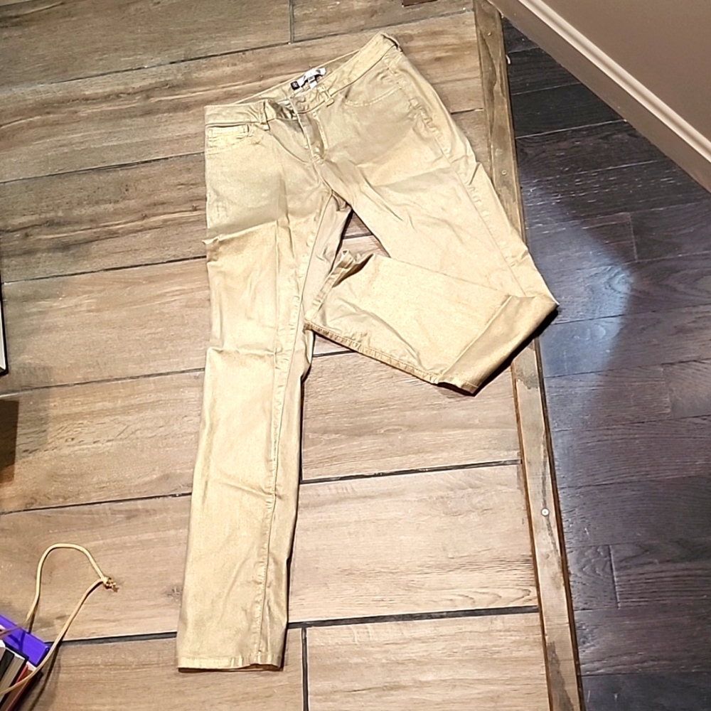 JENNIFER LOPEZ SPARKLY GOLD EMBELLISH JEANS SIZE 2